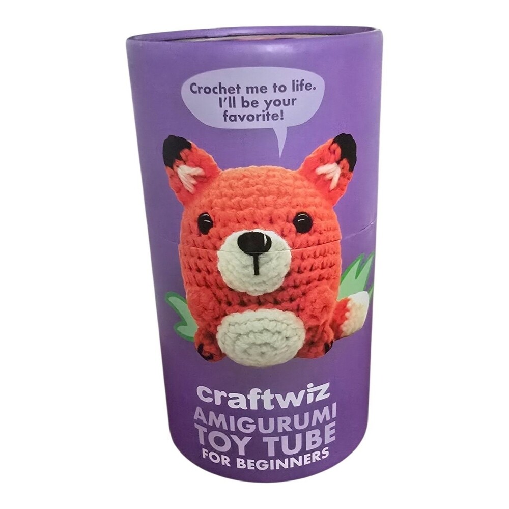 CraftWiz Amigurumi Toy Tube - Orange Crochet Fox